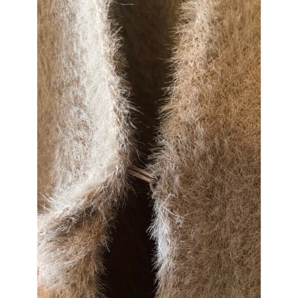 Soft Surroundings Maven Topper Fuzzy Sweater Long Brown Taupe Womens Size M - Picture 7 of 9